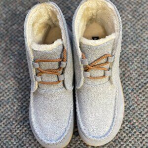 Lands End Womens All Season Bootie Slippers Gray Heather, NWT